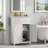 Sturdy Space Saving 2 Door Freestanding Bathroom Storage Cabinet With Smooth Pull Out Drawer And Customizable Adjustable Storage Shelf For Bathroom