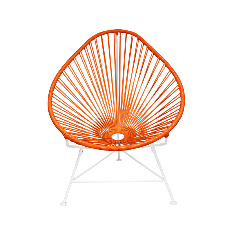 Chaise de jardin, Orange / blanc