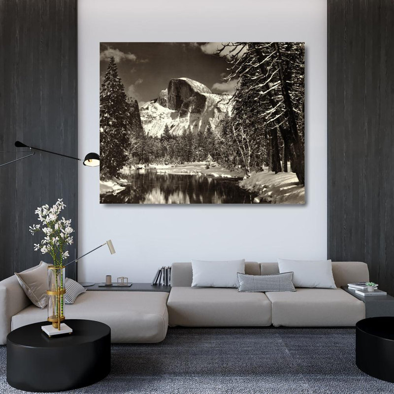Half Dome, Merced River, Winter, 36" H x 46" W