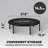 HolaHatha 36 Inch Foldable Mini Trampoline Fitness Rebounder w/Adjustable Handle