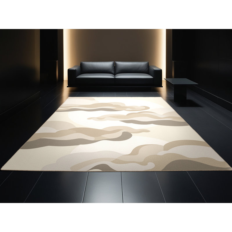 Tapis beige moelleux moelleux Adlai, 3 x 5