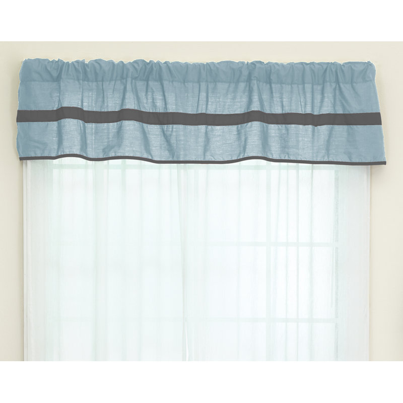 Jupe de fenêtre 72 po Tingley, Bleu pâle/gris