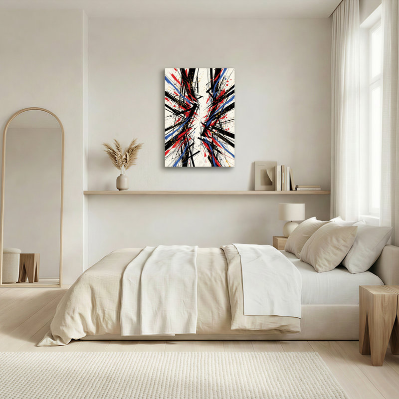 Ensemble de 1 toile murale d'expression abstraite, 36"H x 24"W, Wrapped Canvas