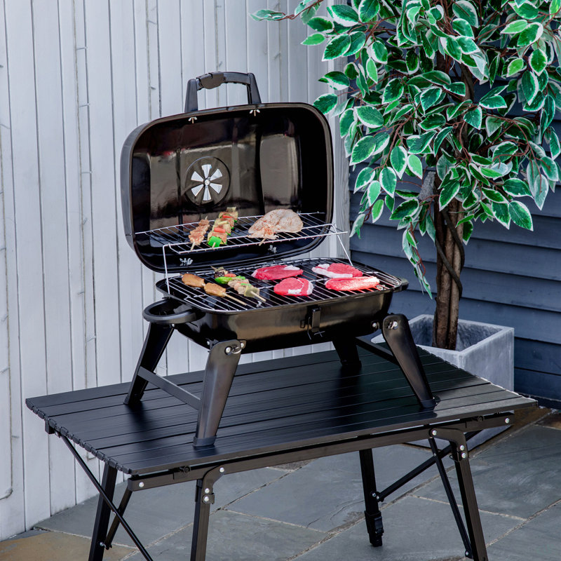 Barbecue au charbon portatif 14 po Outsunny