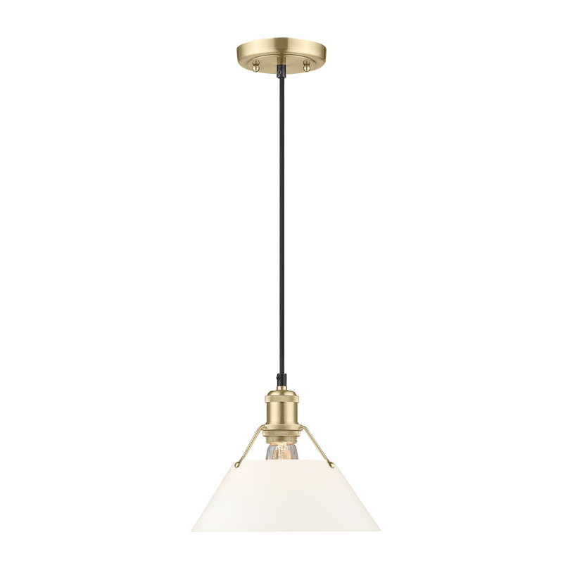 Weatherford 1 - Light Pendant, Brushed Champagne Bronze, 130" H x 10" W x 10" D, Opal Glass