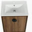 Meuble-lavabo 24 po avec lavabo supérieur, meuble-lavabo avec 2 portes à fermeture douce, meuble-lavabo simple-120102132