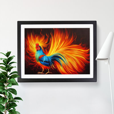 Rooster Flame - Single Picture Frame Print