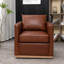 Fauteuil pivotant en cuir véritable Azib-88419625