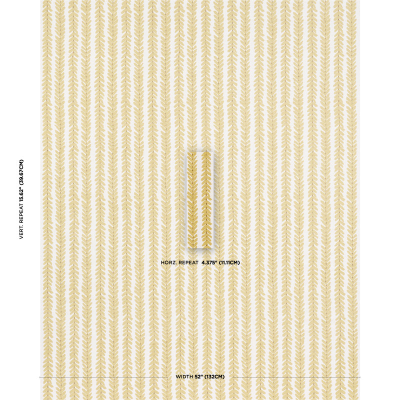 Schumacher X Veere Grenney Woodperry Fabric, Mimosa