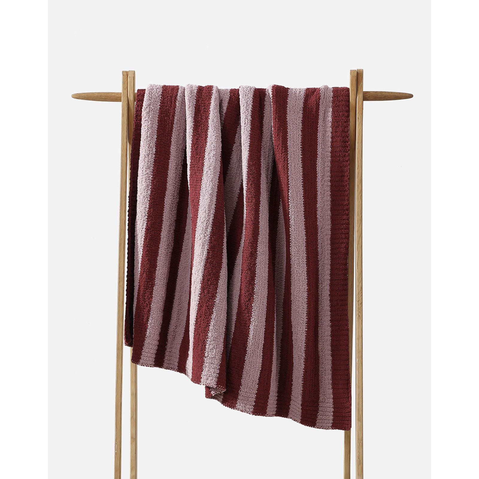 Sunset Soiree Throw Blanket, Cherry Striped