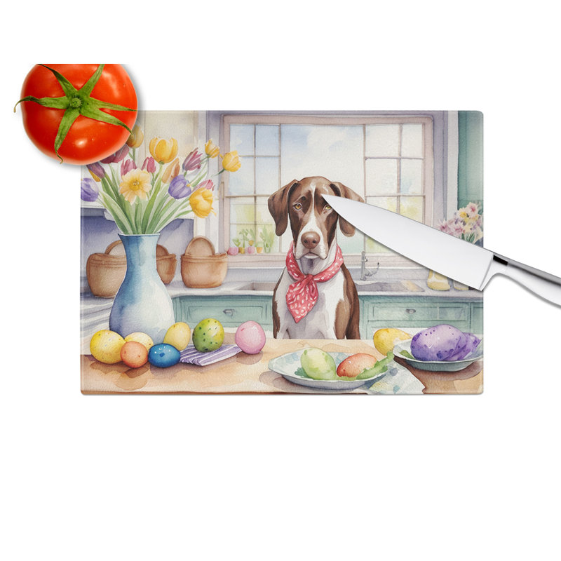 Planche à découper en verre avec pointeur de décoration