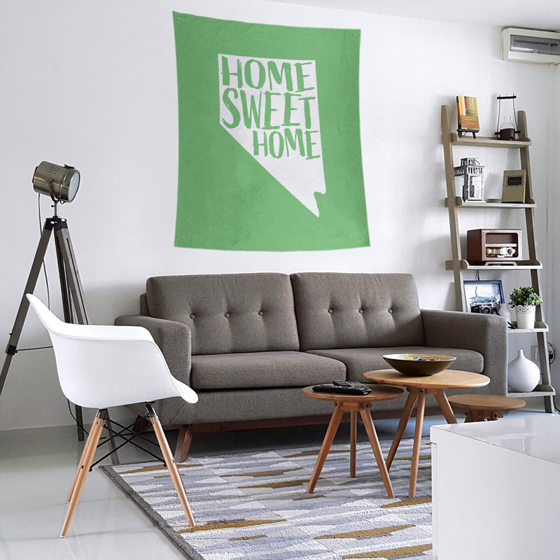 Tapisserie murale Home Sweet Nevada, H 27,5 po x l 37,5 po, Vert