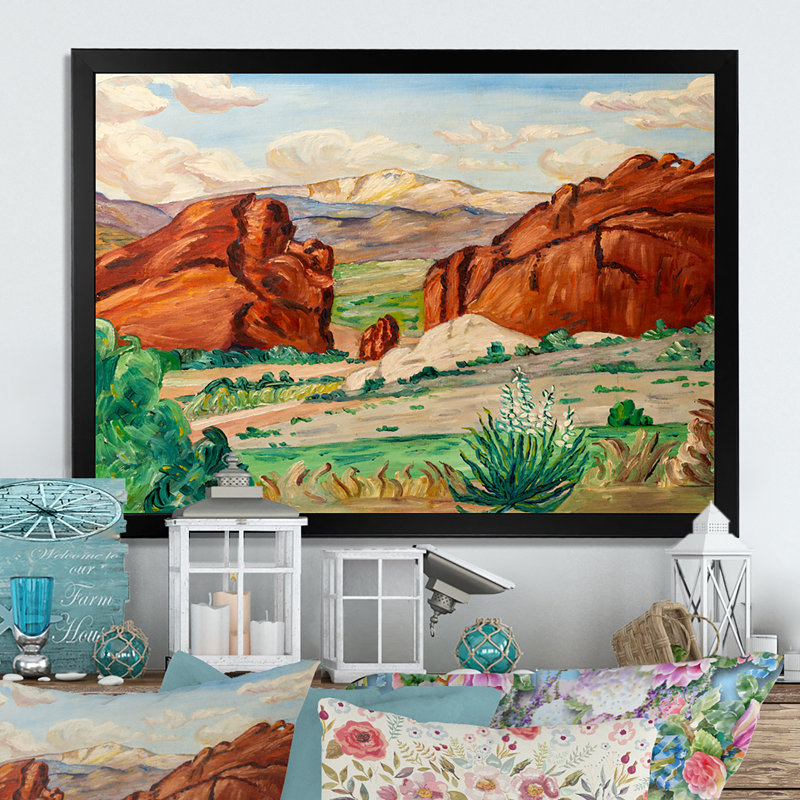 «Grand Canyon Under Blue Sky», reproduction sur toile, Cadre noir, H 8 po x l 12 po x P 1 po
