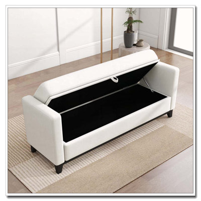 Solid Wood Upholstered Bench