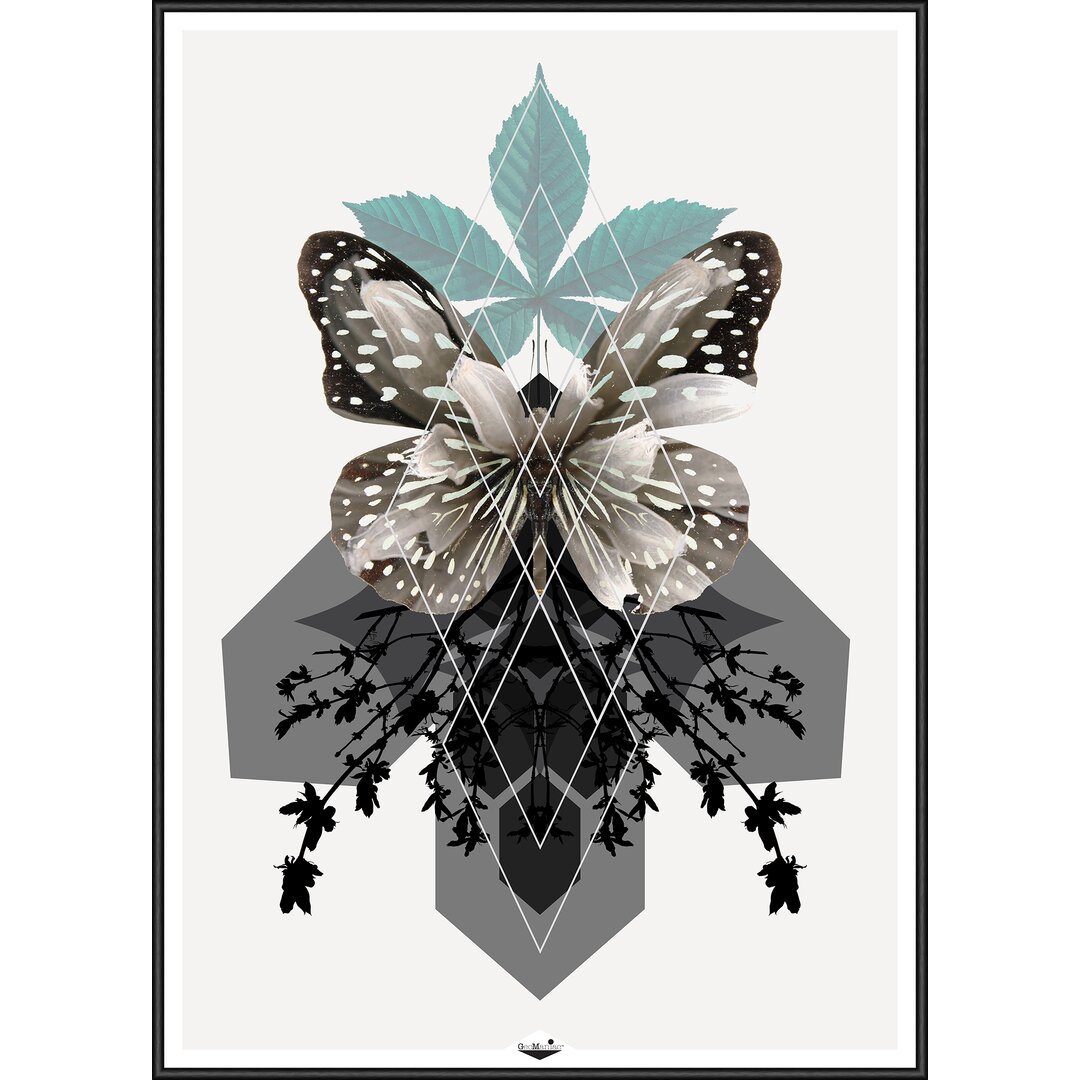 Gerahmtes Poster „Butterfly“, Grafikdruck