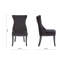 Almira 47cm H Tufted Polyester Blend Upholstered Side Chair in Black