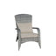 Chaise de patio avec coussins (coussin gris)