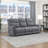 Solida 86"W Microfiber Manual Double Reclining Sofa