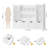 55"W Kids Bookcase with 4 Removable Drawers, Cube Organizer, White-1555808558