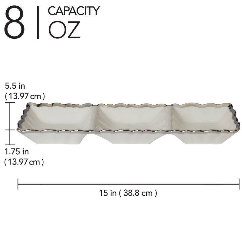 Regency Silver 3 Section Tray 15in 5.5in