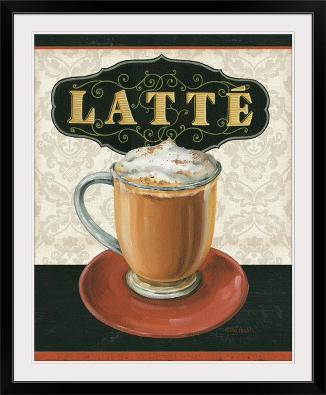 « ii » par lisa audit Coffee Moment, H 23 po x l 20 po x P 1 po, Cadre noir
