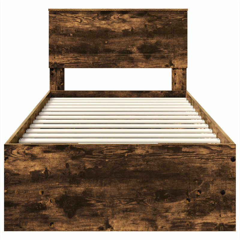 Bed, Smoked Oak, European Single (90 x 200 cm)