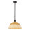 Mini luminaire suspendu 1 tige 16 po Ballston - Bristol Natural II - fini bronze huilé - abat-jour naturel