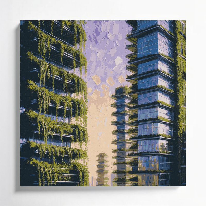 Art mural sur toile Sci Fi, H 16 po x l 16 po