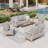 7 - Person Outdoor Furniture Sets With Fire Pit Table-1032492853