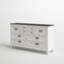 Commode 8 tiroirs Colburn - Blanc brossé