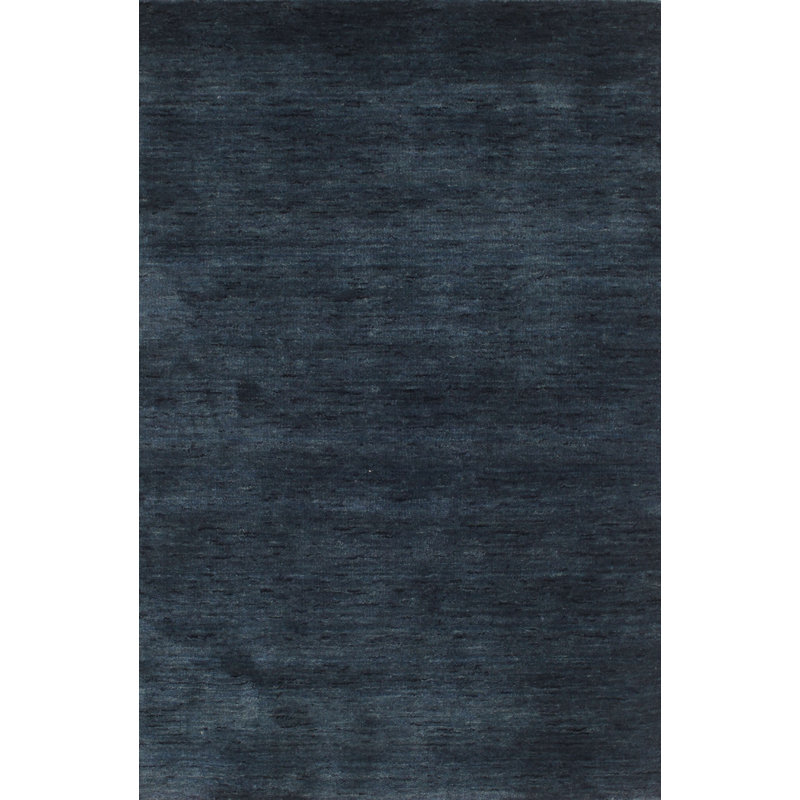 Tapis de la surface bleue en laine touffeté à la main Holloman