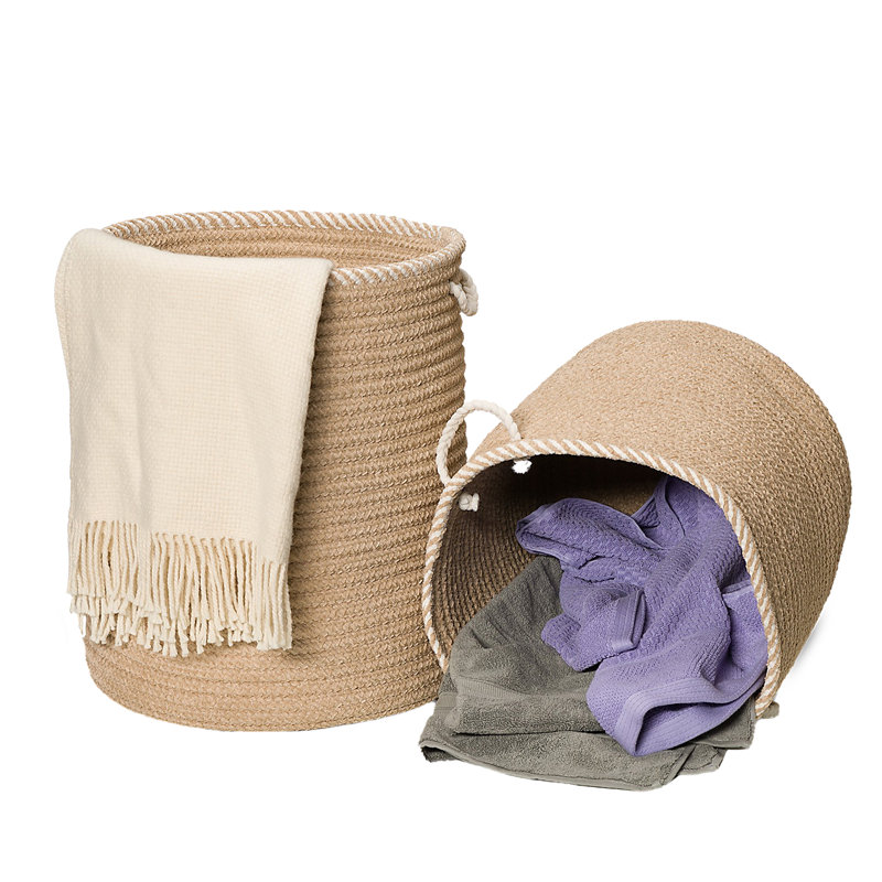 Panier à linge doux, Petit (18 po x 15 po x 15 po), Beige