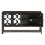 Console polyvalente rétro avec portes en miroir et pieds en bois robustes pour la maison-481361098