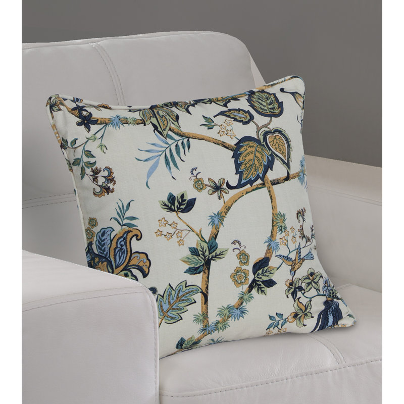 Channelview Floral Square Cushion, Blue