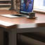 Bureau en bois massif en forme de L brun noyer + noir-2033757849
