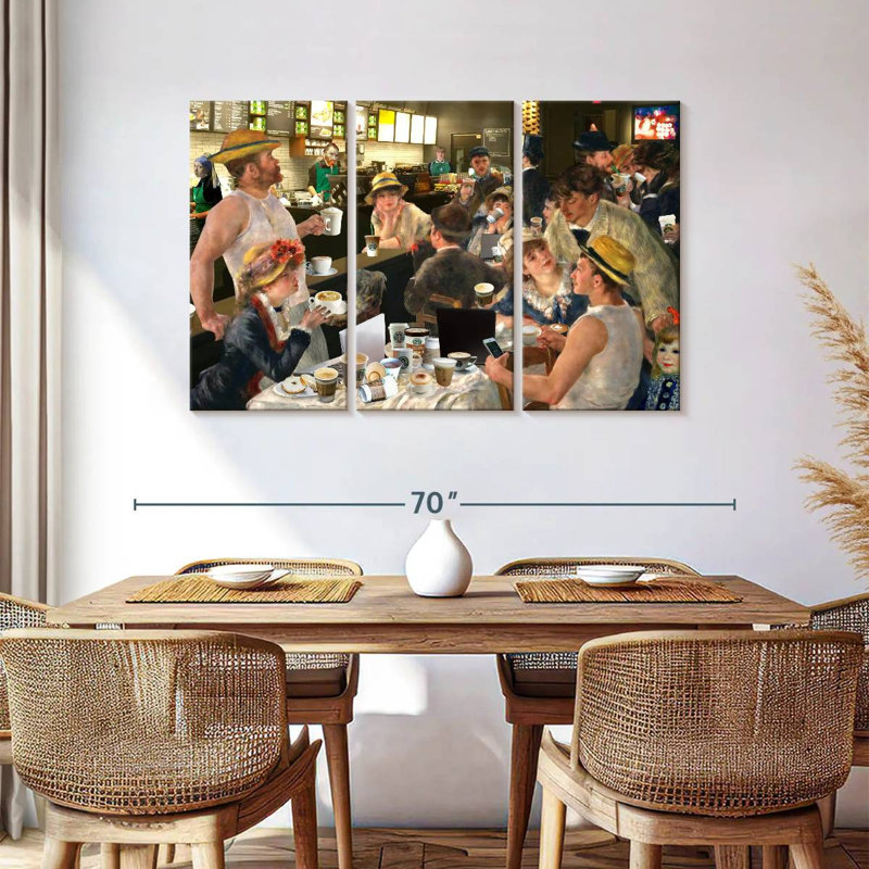 Yarlin déjeuner de la soirée cappuccino, H 36 po x l 57 po