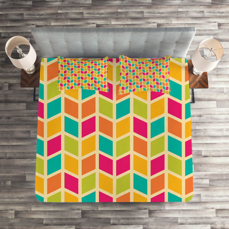Modern & Contemporary Polyester Coverlet, King Bedspread + 2 Shams