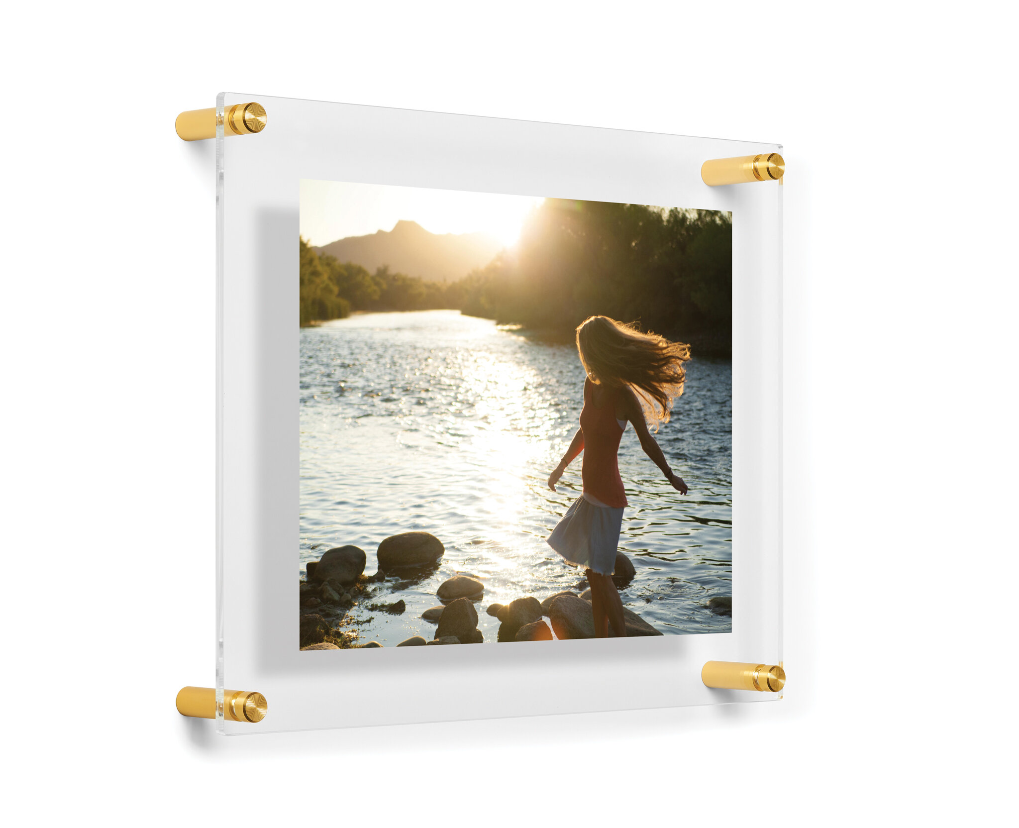 Wexel Art Clear Uv Grade Acrylic Modern Floating Picture Frame Gold And Reviews Wayfair