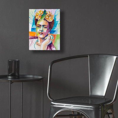 Frida with Mums' by St. Hilaire Elizabeth, Acrylic Glass Wall Art