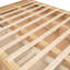 Lit plateforme double en bois avec rangement inférieur et 2 tiroirs, couleur bois