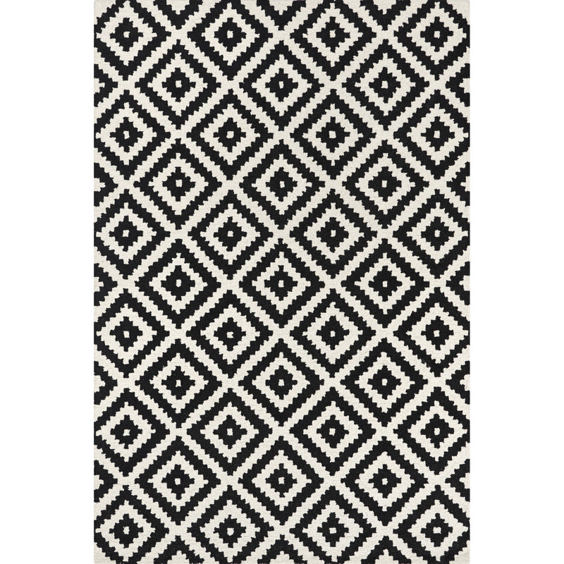 Tapis en laine à motif géométrique pour le salon, la chambre à coucher, la salle à manger et la cuisine Decca, beige / brun