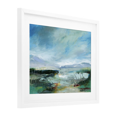 «Days By The Loch», reproduction sous verre encadrée, par Lesley Birch