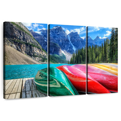 Mehar Moraine Lake Dock Canoes