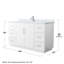Elan TK 60" Freestanding Single Bathroom Vanity with Marble Top-1224447173-1224447194