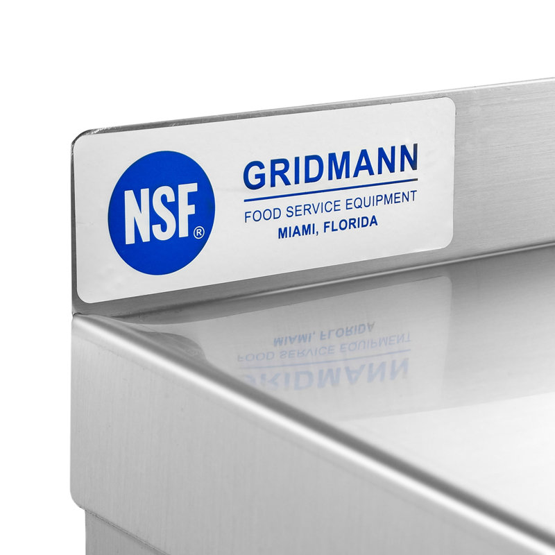  NSF Stainless Steel Wall-Mount Shelf by Latitude Run, 18.5" H x 36" W x 18" D