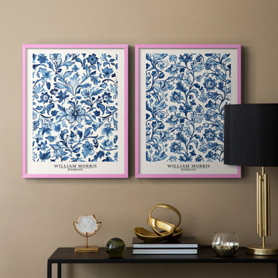 WM MORRIS Series CDLXXXVI-Premium Framed Print -Ready to Hang - No Nails Required - No Nails Required