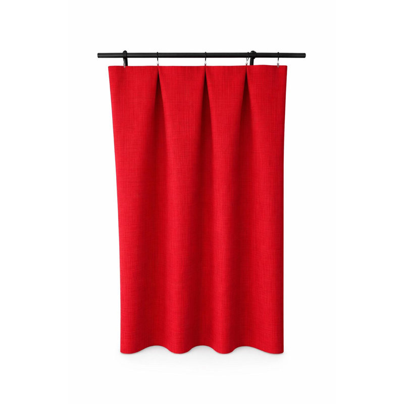Rideau en coton rouge foncé, L 50 po x L 72 po