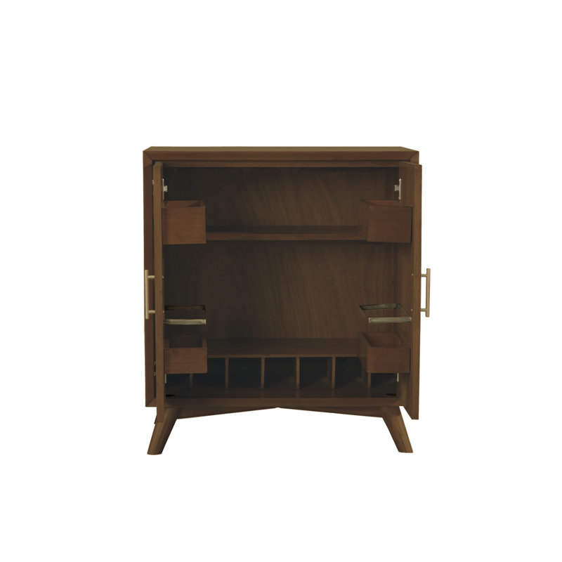 Armoire bar basse Williams, Noyer