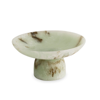 RESIN Giada Medium Pedestal (Jade Swirl)