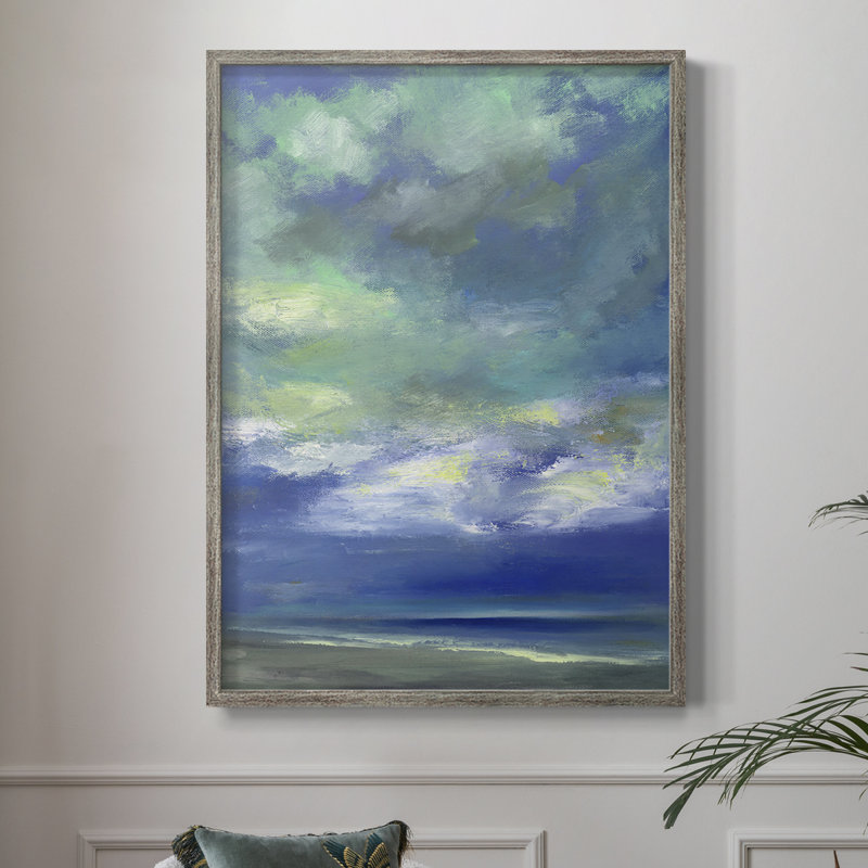 Island Midday Framed Print - Solid Wood, 11" H x 9" W